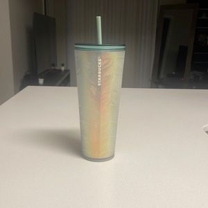Frosted holographic mermaid tail Starbucks cup